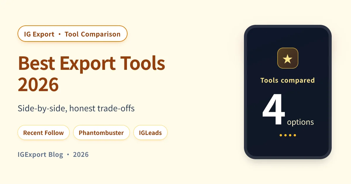 Best Instagram Follower Export Tools (2026 Comparison)