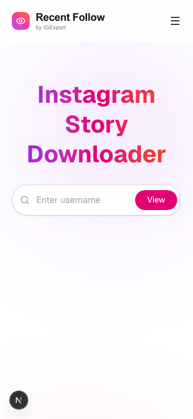 IGExport IG Story Downloader search box IGExport IG Story Downloader search box