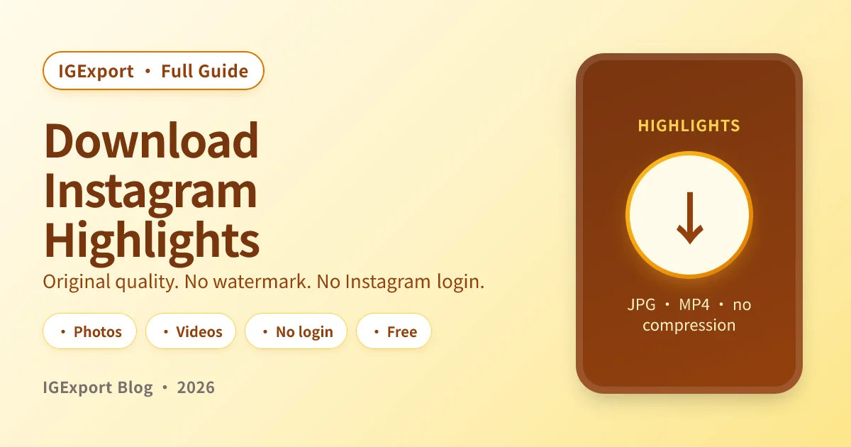 How to download Instagram Highlights — full guide with IGExport
