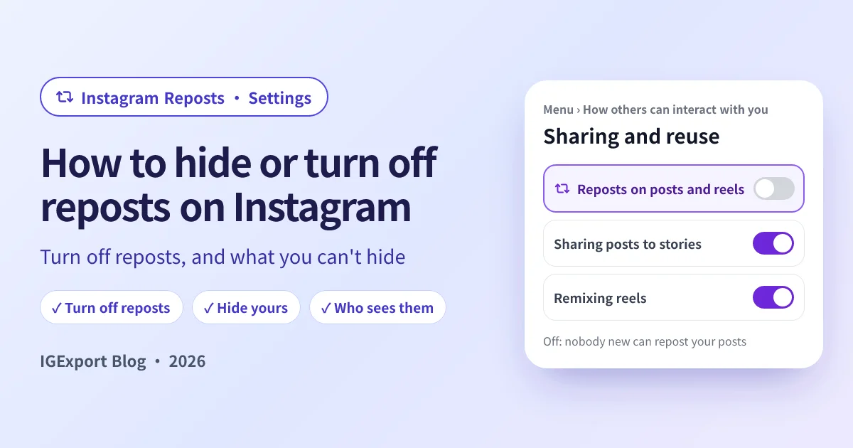 How to Hide or Turn Off Reposts on Instagram