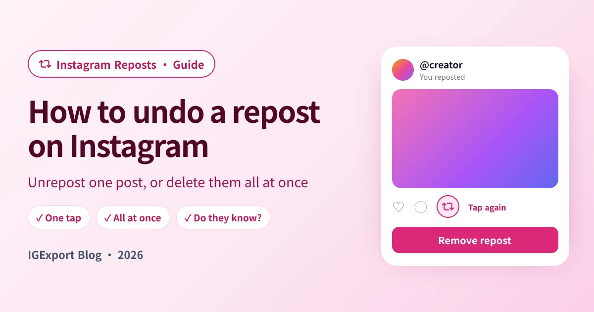 How to Undo a Repost on Instagram