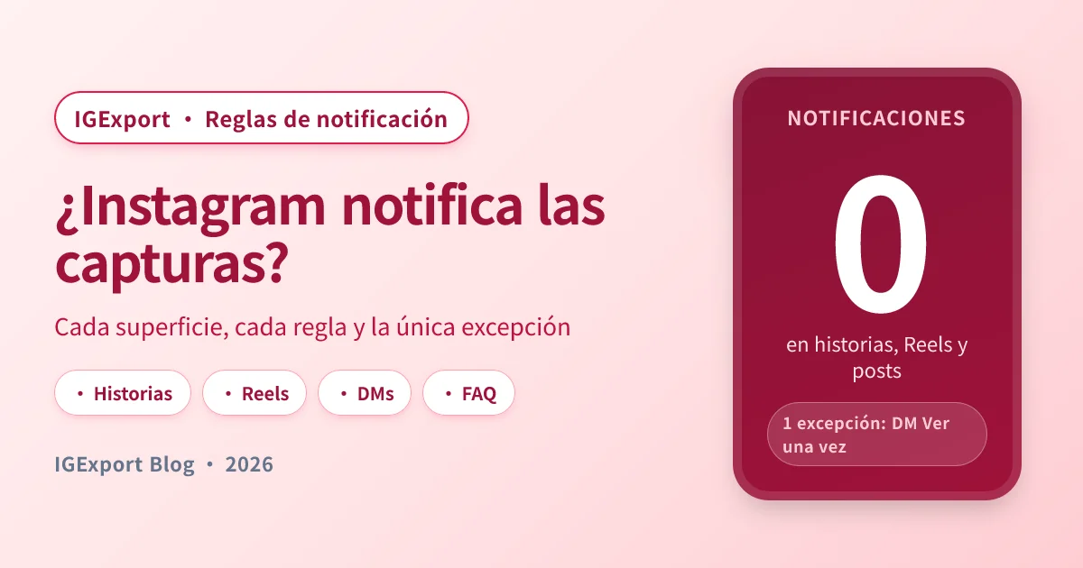 ¿Instagram notifica las capturas de pantalla de las historias? Todas las reglas (2026)