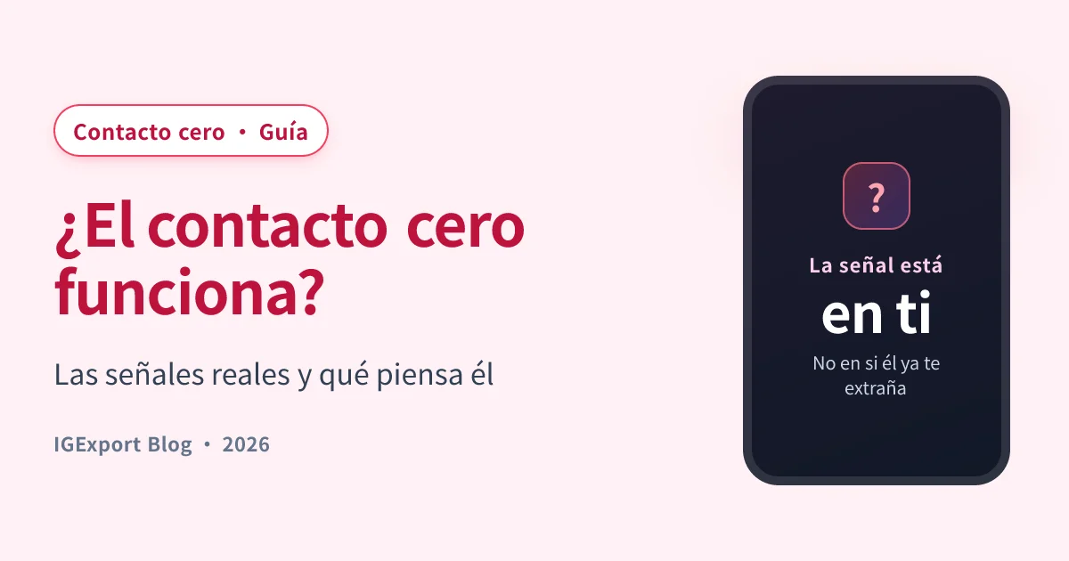 Señales de que el contacto cero está funcionando y qué piensa él