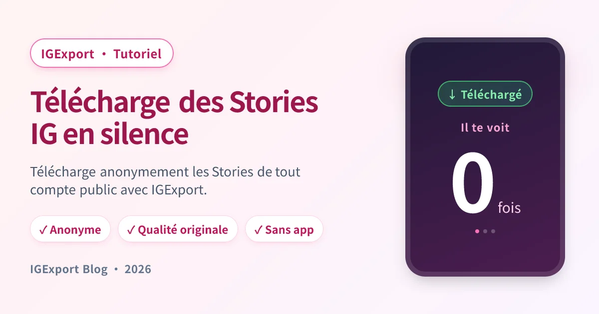 IGExport — télécharge des IG Stories anonymement sans laisser de trace