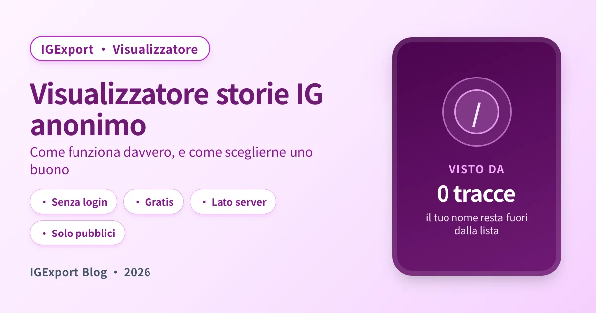 Visualizzatore di storie Instagram anonimo: come funziona davvero (e come sceglierne uno buono)