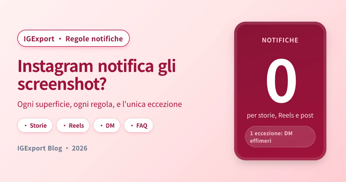 Instagram notifica gli screenshot delle storie? Tutte le regole (2026)