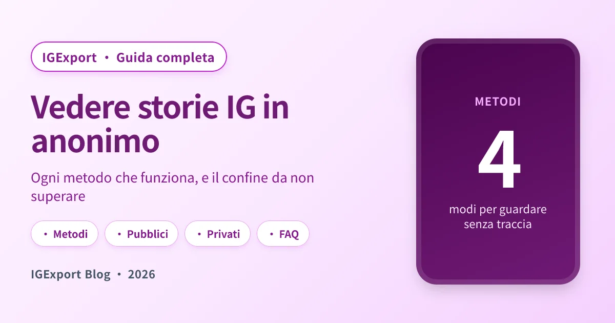 Come vedere le storie di Instagram in anonimo: la guida completa (2026)