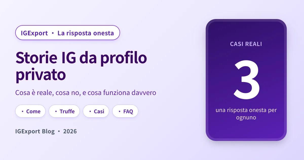 Vedere le storie di un profilo privato Instagram: cosa è reale e cosa è una truffa (2026)