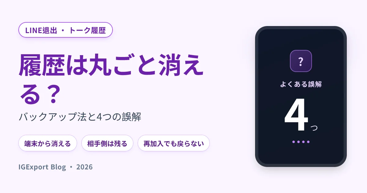 LINEグループ退出後にトーク履歴は残る？バックアップ方法の完全ガイド