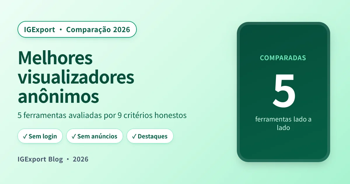 Comparação mostrando cinco visualizadores de stories anônimos lado a lado