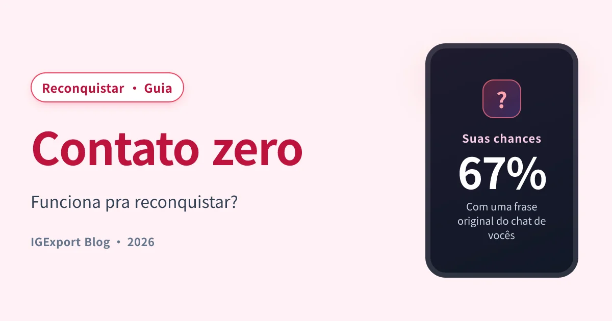 Contato zero: como funciona e como saber se ainda há chance