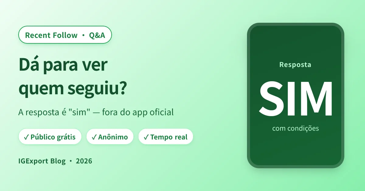 É possível ver quem alguém seguiu recentemente no Instagram? Sim — veja como