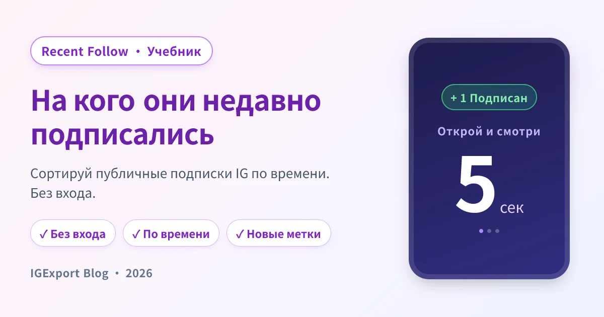 Приложение Recent Follow