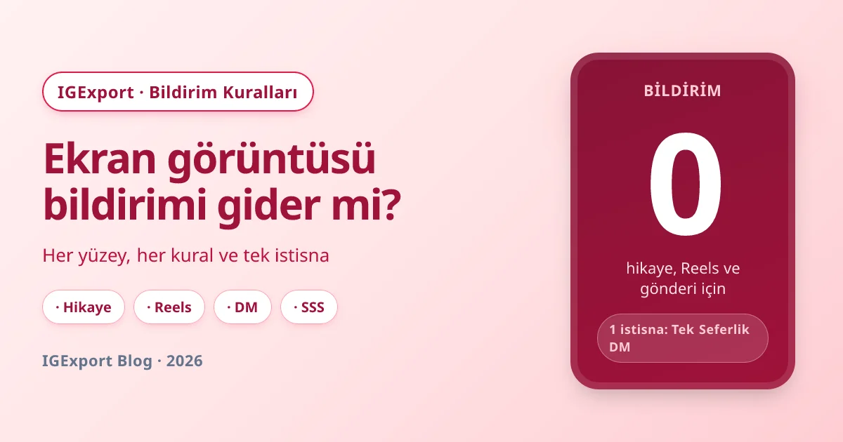 Instagram ekran görüntüsü bildirimi gönderir mi? Tüm kurallar