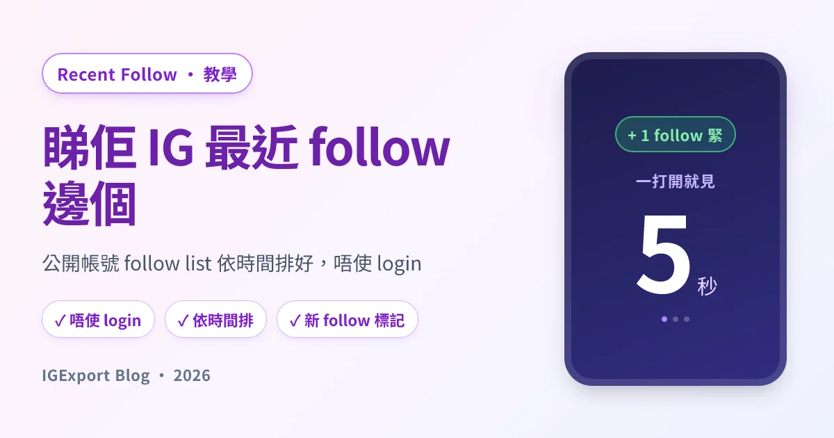Recent Follow app