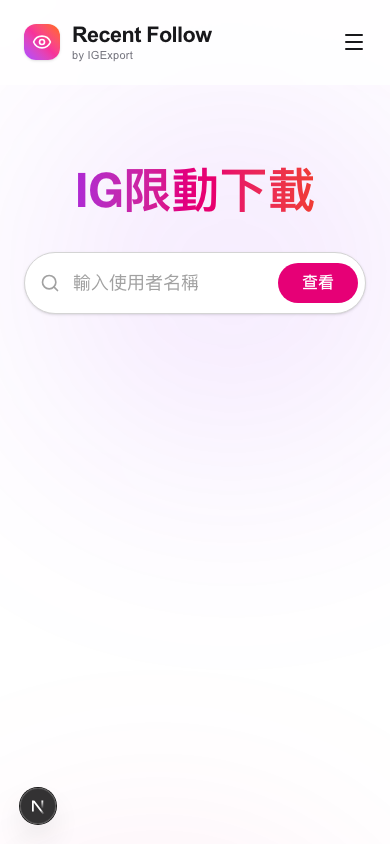 IGExport IG Story 下載器搜尋框 IGExport IG Story 下載器搜尋框
